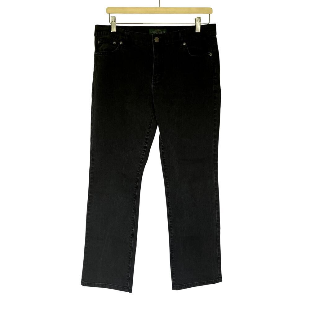 Lauren Ralph Lauren black jeans classic straight style cotton women's size 10